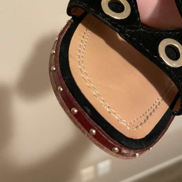 Maje black suede tie up sandals. Can wear just as slides too! :) - Picture 11 of 12